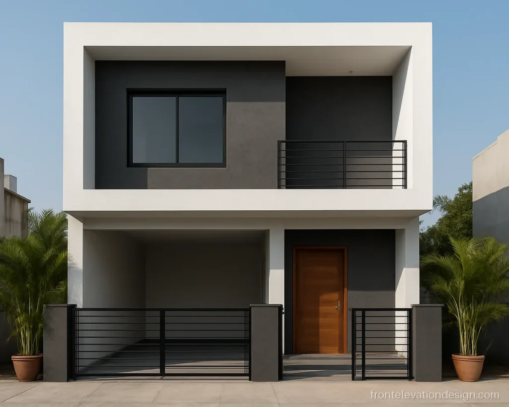 New style 25x50 house front elevation, a modern 25 feet front elevation with box frame